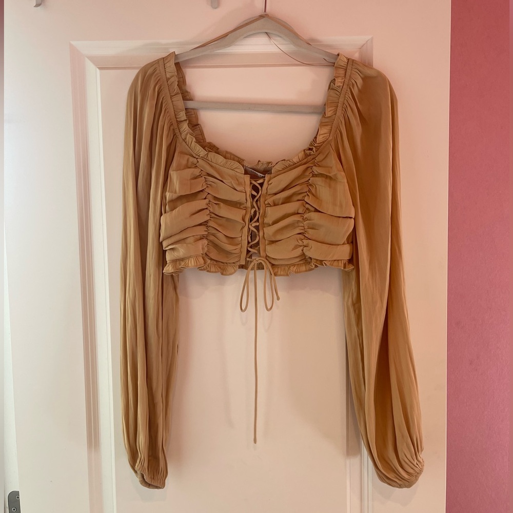 12th Tribe Ruched Crop Top